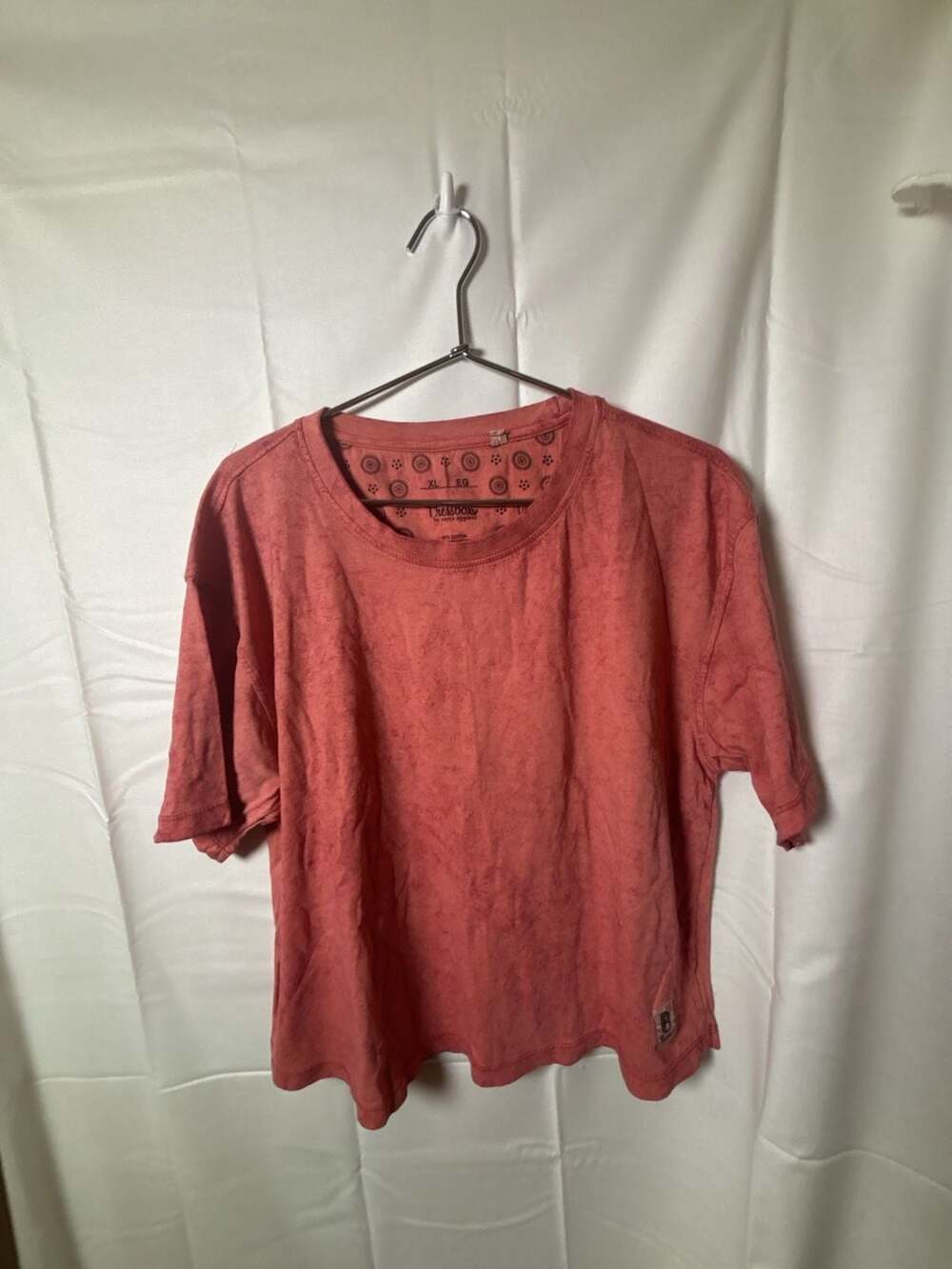 Pressbox by Royce Apparel Sun Wash Short Sleeve T-Shirt Pink XL